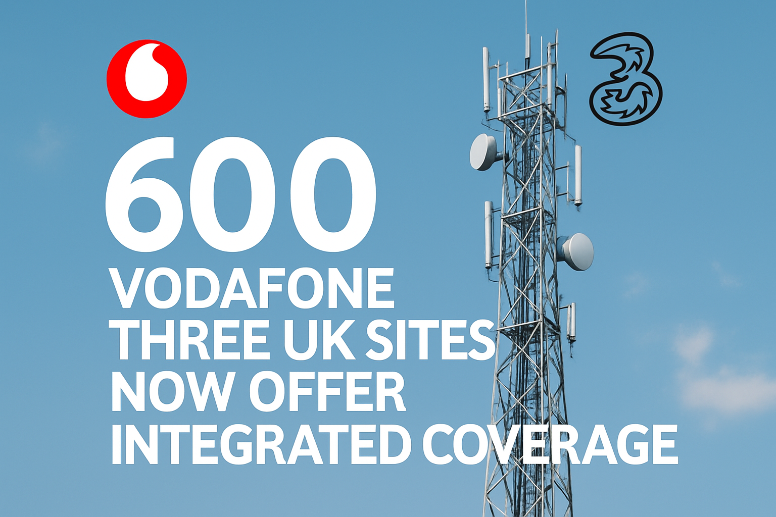 600 VodafoneThree UK sites now offer integrated coverage